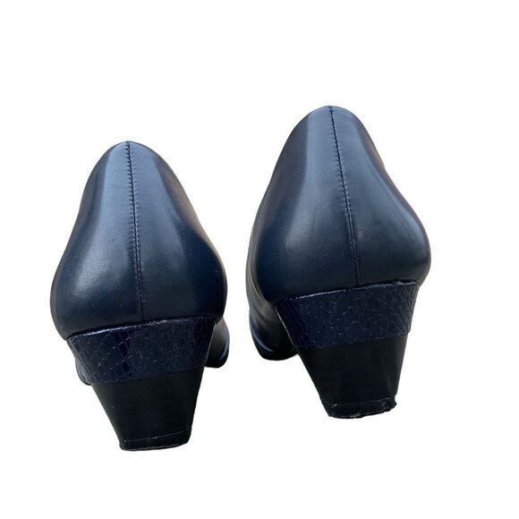 Marbella Megan Black Slip on Pumps Heels Bow Detail Comfort Women’s size 6.5 - Picture 5 of 11